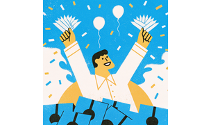 man winning lottery