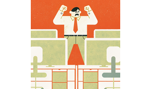 Angry office worker