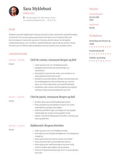 Profesjonell CV-mal Elegant