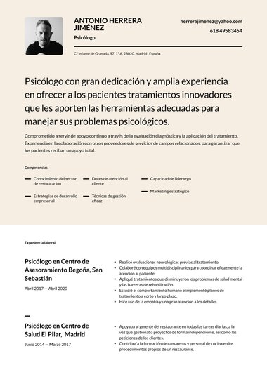 Profesional plantilla de currículum Matizado