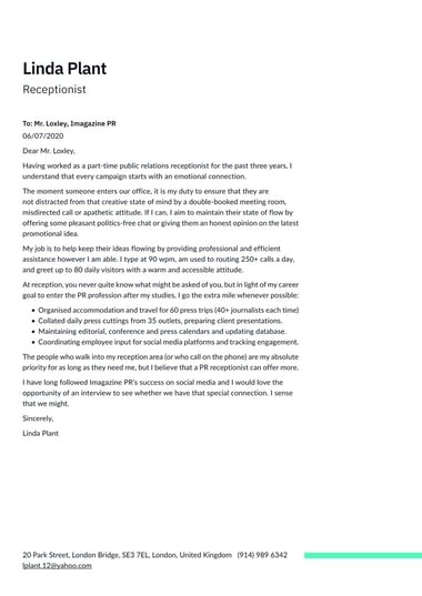 Creative cover letter template Clear