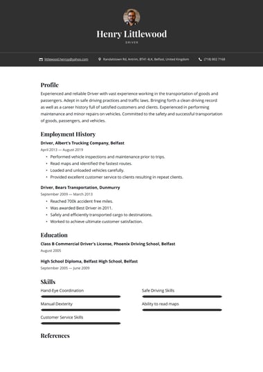 Ats CV template Bold