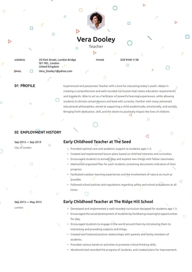 Ats CV template Confetti