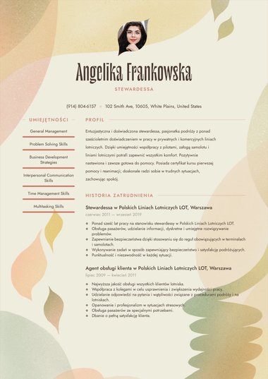 Szablony cv z dwiema kolumnami szblon CV Visionary