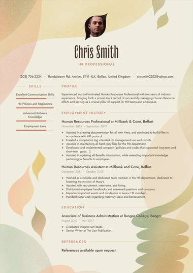 Ats CV template Visionary