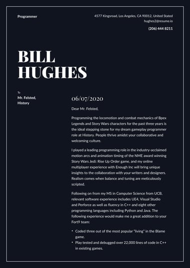 Creative cover letter template Authority