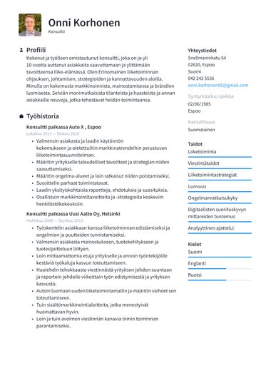 Ammattimainen ansioluettelopohja Essential