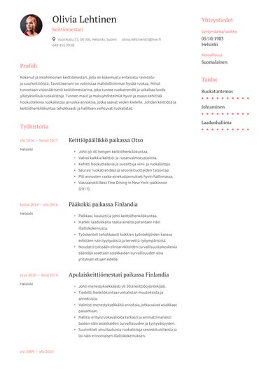 Yksinkertainen ansioluettelopohja Elegant