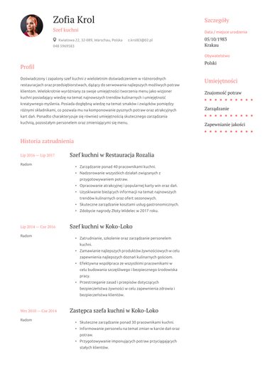 Minimalistyczne szablony cv szblon CV Elegant