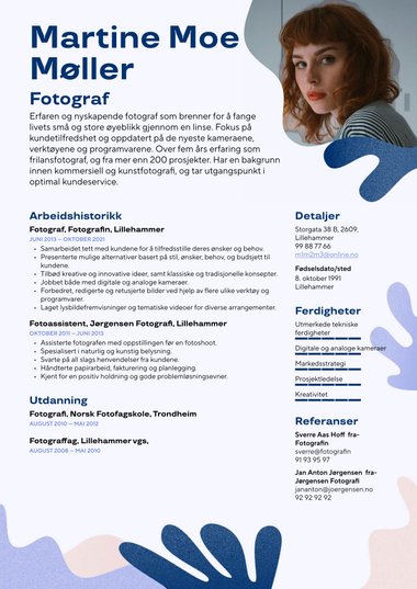 Kreativ CV-mal Creative