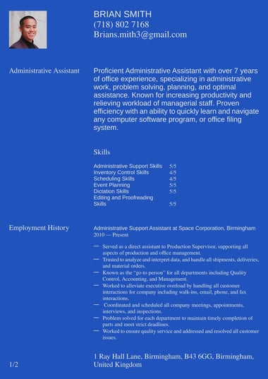 Ats CV template Statement