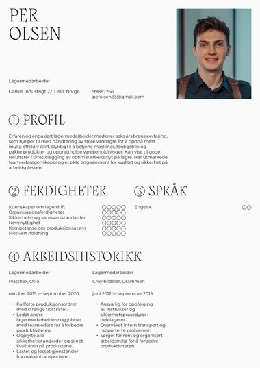 Kreativ CV-mal Calligraphic