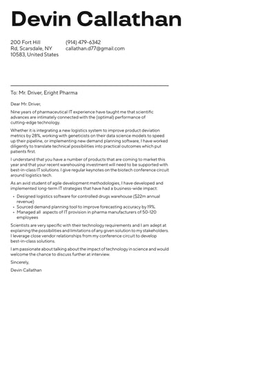 Creative cover letter template Executive