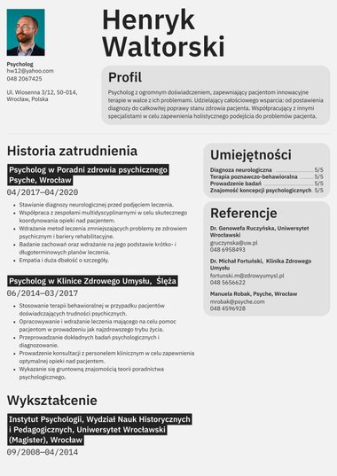 Profesjonalny szblon CV Defined