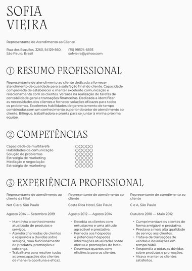 Criativo: modelo de currículo Caligráfico