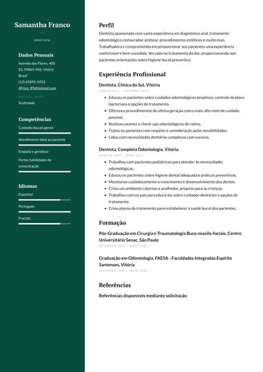 Profissional: modelo de currículo Profissional