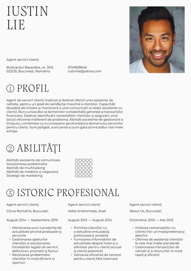 Model de CV Calligraphic Simplu