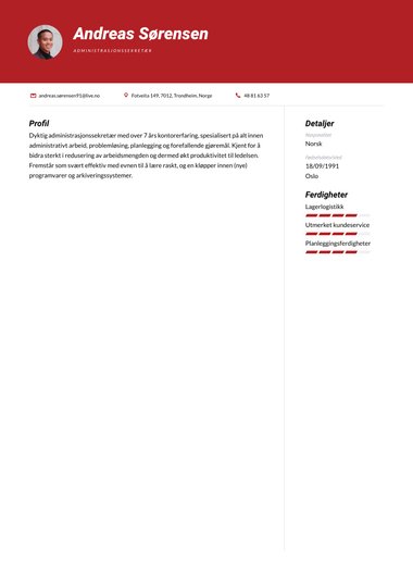Kreativ CV-mal Modern