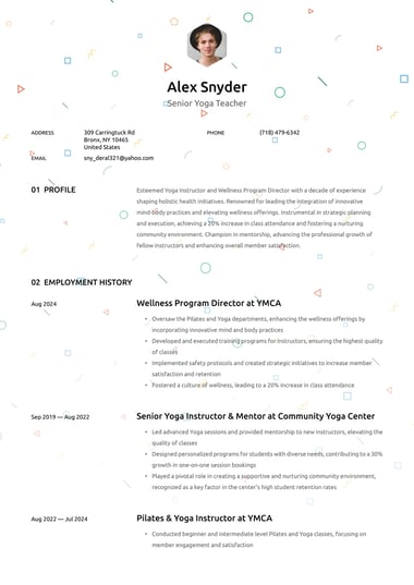 Creative resume template Confetti