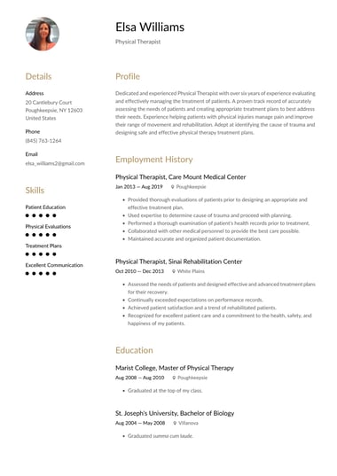 One page resume template Harmonized