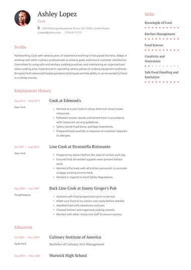 One page resume template Elegant