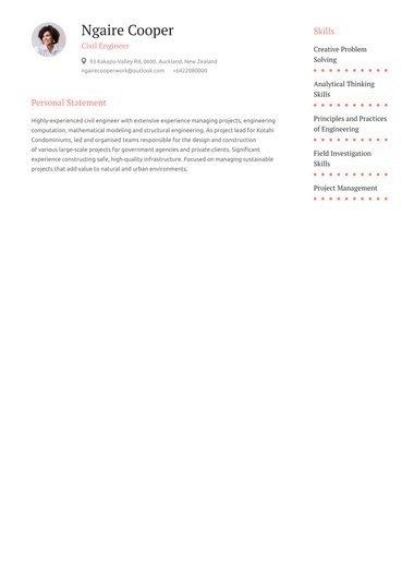 Simple resume template Elegant