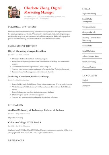 Simple resume template Polished