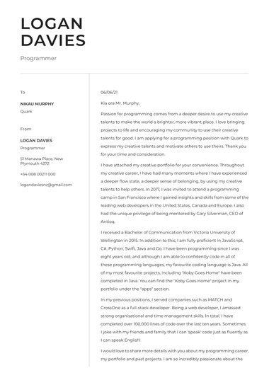 Free Cover Letter Templates NZ Try Now CVapp nz Free cover letter templates nz try now cvapp nz