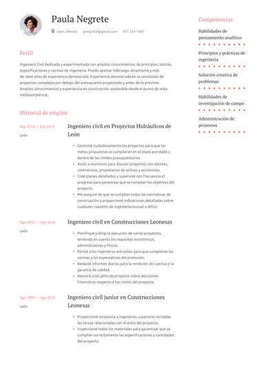 plantilla de currículum para Simple Elegante