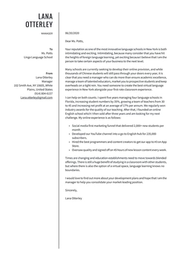 Creative cover letter template Corporate