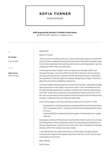 Creative cover letter template Industrial