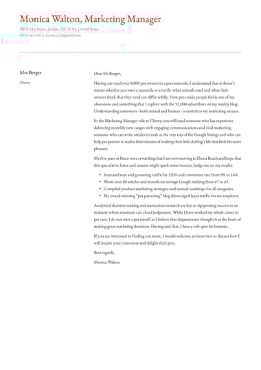 Creative cover letter template Polished