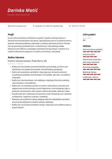 Moderni CV šablon Modern