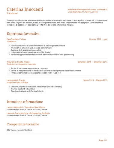 Modello di curriculum Ats – Precision ATS
