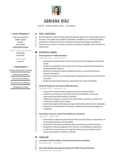 Plantillas de curriculum vitae para Plantillas de curriculum vitae para