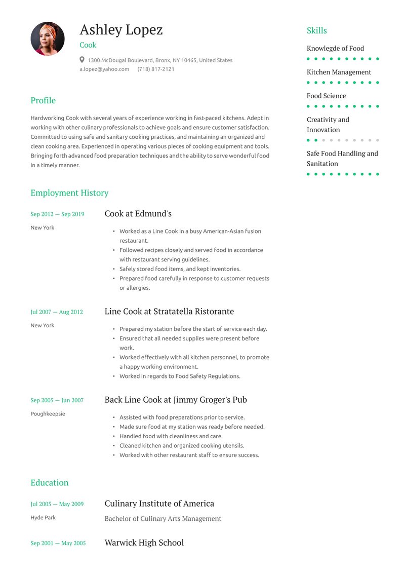 Barcelona resume template