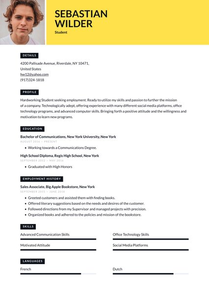 Madrid resume template