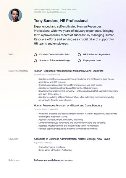 Moscow resume template