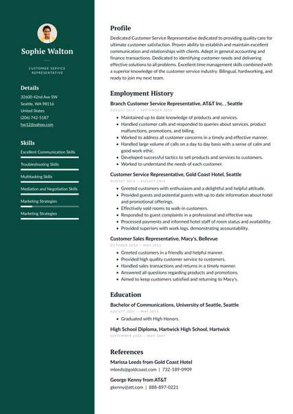 Dublin resume template