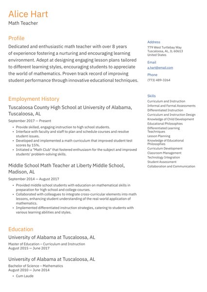 Brussels resume template