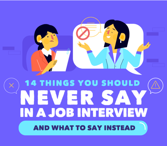 14 things you should never say in a job interview