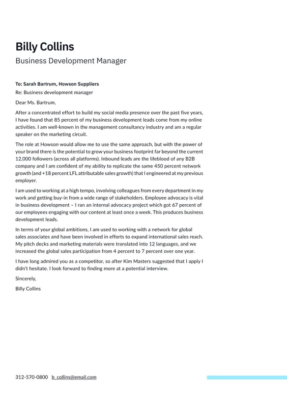 Business Development Manager cover_letter example