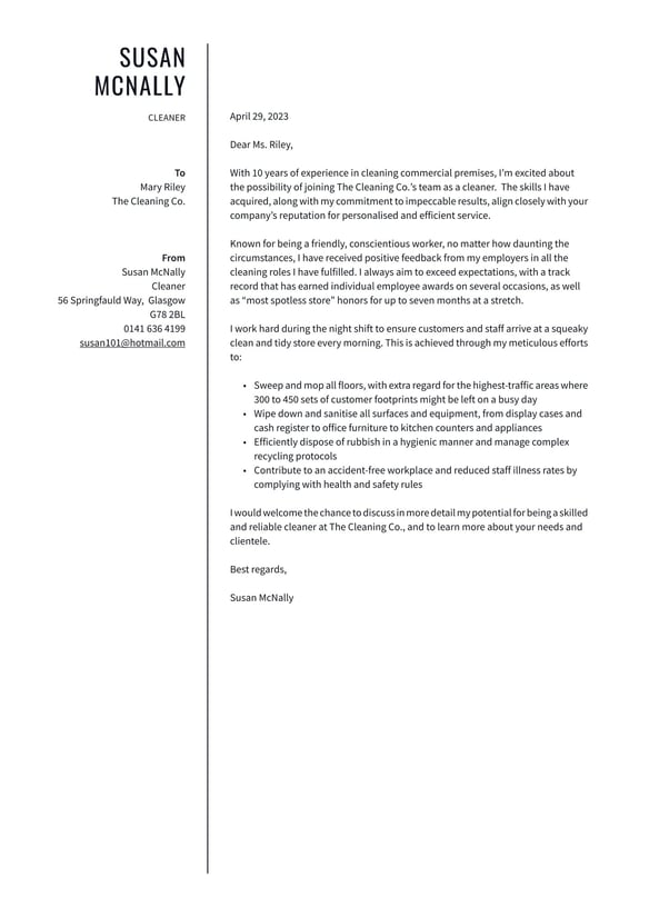 Cleaner cover_letter example