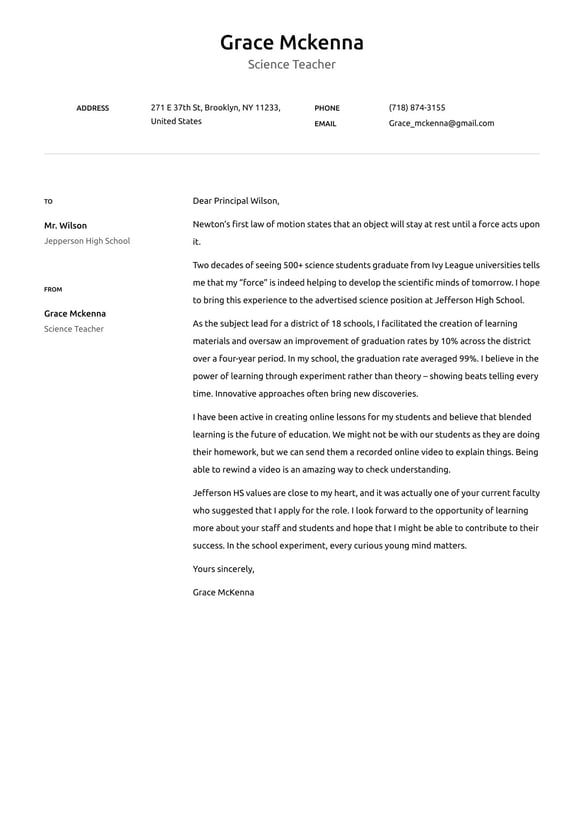 Teacher cover_letter example