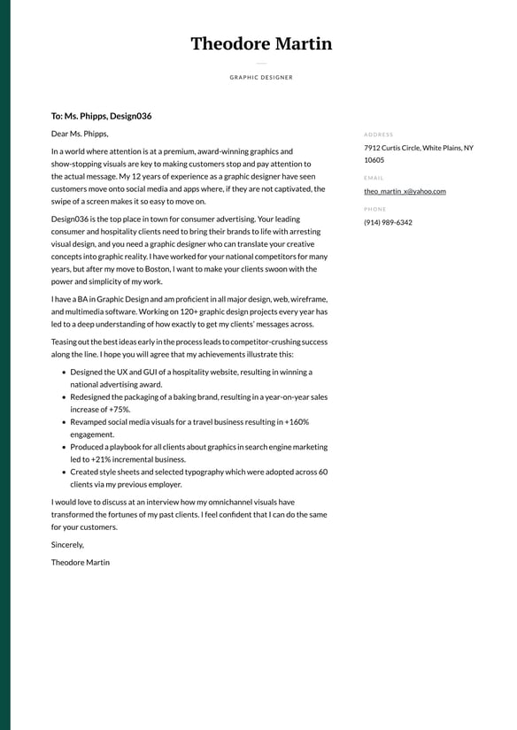 Graphic Design cover_letter example