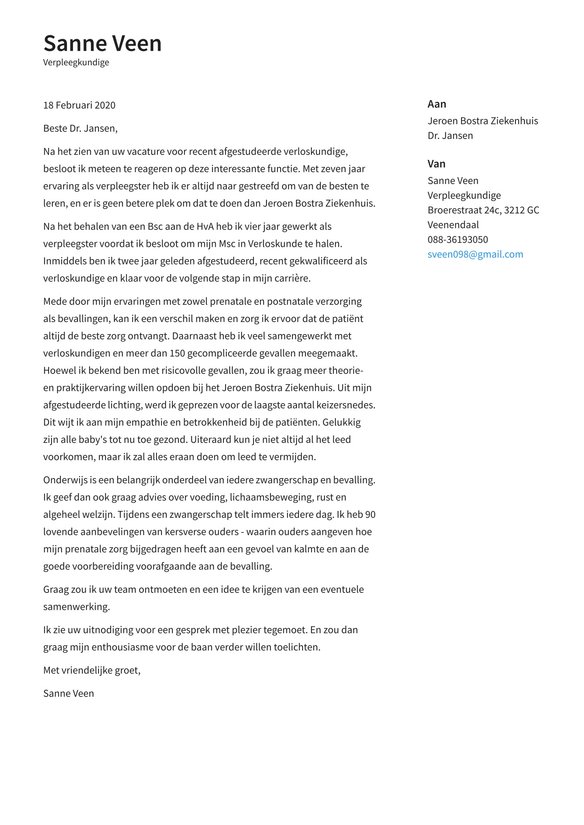 Verpleegkundige cover_letter example