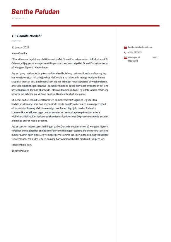 McDonald's cover_letter example