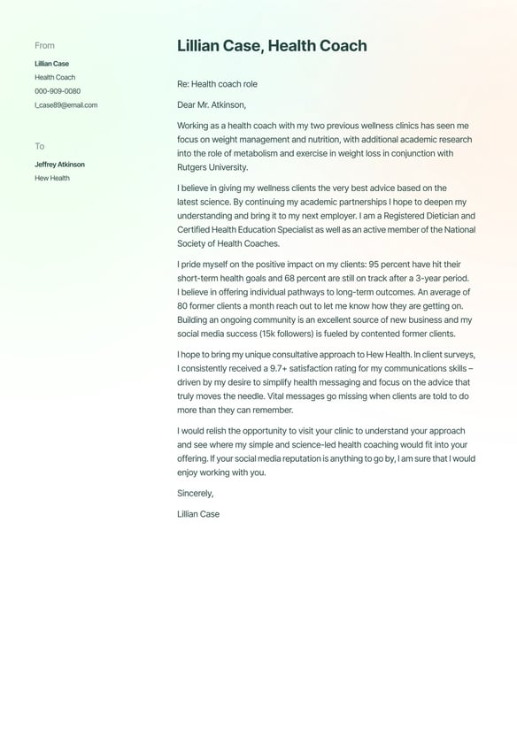 Health Coach cover_letter example