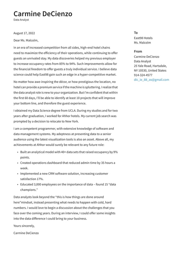 Data Analyst cover_letter example