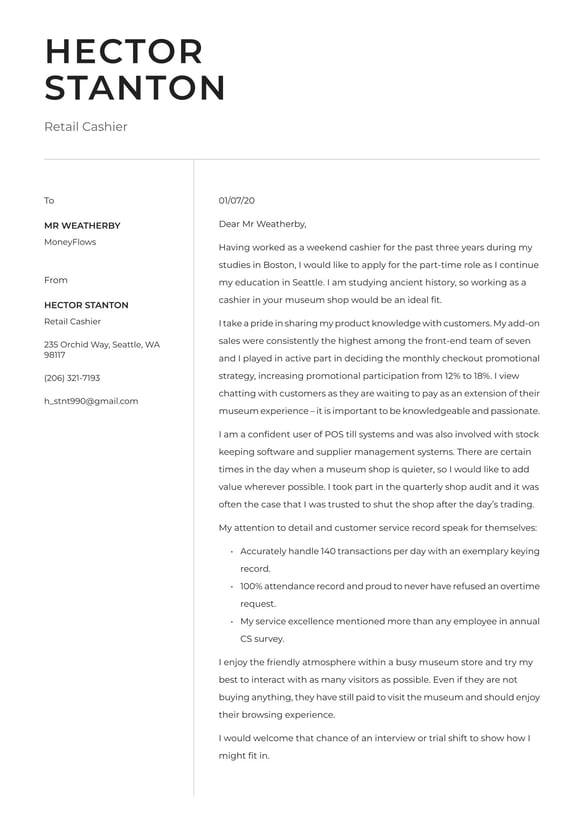 Cashier cover_letter example